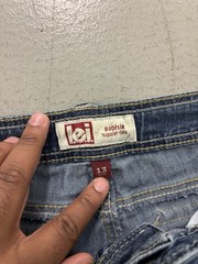 Lei Womens Y2K Bootcut Jeans Denim Blue Size 13 Long