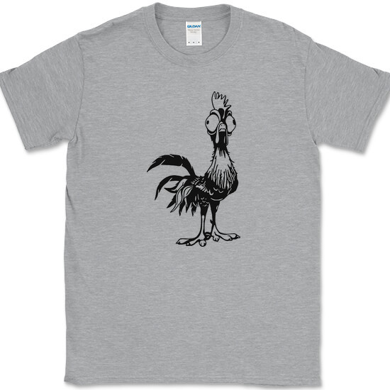 HEIHEI CHICKEN T-Shirt Funny Moana Humor Movie Novelty Tee on Gildan