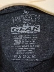 PVL Gold Popeyes Supplements T Shirt Size Medium