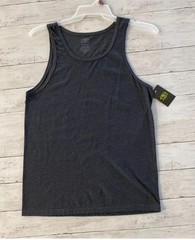 Athletic Works Mens Round Neck Black Heather DriWorks Active Tank Top S 34-36