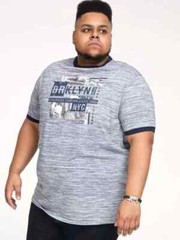 D555 Duke Big Mens Printed T-Shirt Brooklyn Print 2XL 3XL 4XL 5XL 6XL (601409K)