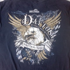 Daytona International Speedway T-shirt Adult LG Navy Graphic Front & Back Print