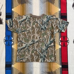 Vintage 80s Mossy Oak Treestand Camo Camouflage T-Shirt Size Small Made In USA