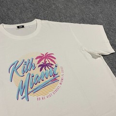 Kith Miami Design District Exclusive Neon Script Tee Shirt Adult XXL White Mens