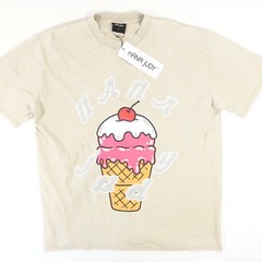 NANA JUDY KHAKI BEIGE MEDIUM ICE CREAM CONE DESSERT ART THE ROXBURY TEE TSHIRT