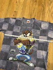 Vintage Looney Tunes Flashback Taz T Shirt Size XL Hippie 70s Tie Dye AOP Vtg