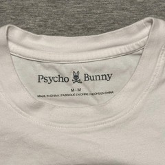 Psycho Bunny Tee Shirt DamonGraphic White (B6U900Y1PC) Medium Preppy Hip Hop