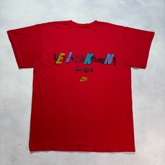 Vintage 90s Nike T-Shirt Men XL Red Def Jam Just Do It Graphic Single Stitch USA