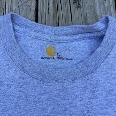 Carhartt Long Sleeve T-Shirt Pre-Washed, Size XL, Gray, 100% Cotton