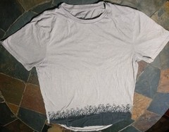 Carbon Grey T-Shirt Men Large Short Sleeve Longer Length Grunge Streetwear Y2K