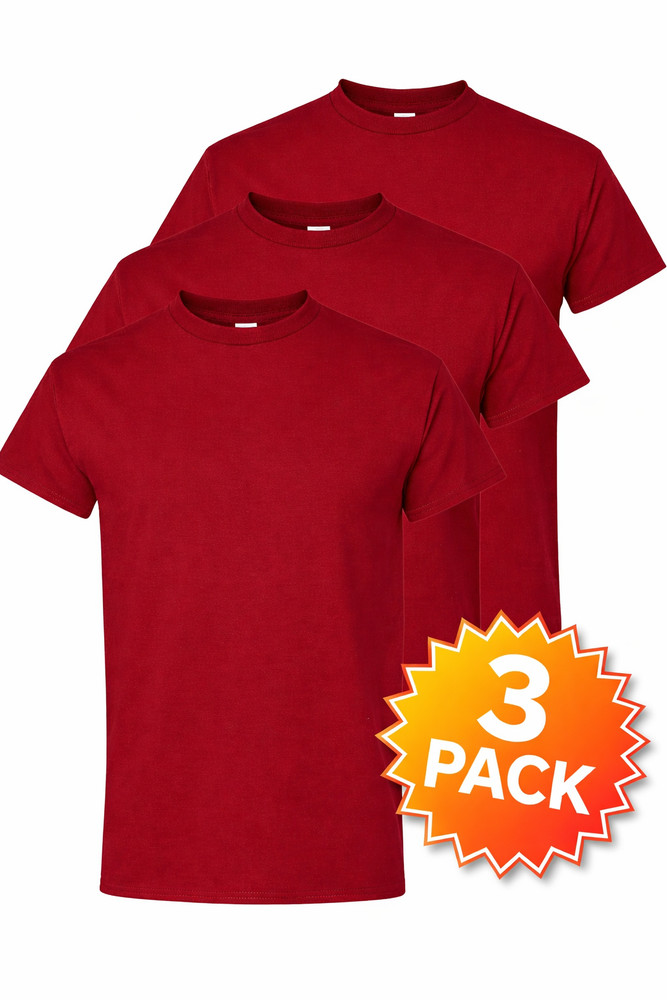 Pack of 3 Gildan G500 Mens Short Sleeve Heavy Cotton Size: XL Blank T-Shirts