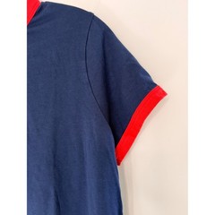 Evereve Ever Ringer Tee Shirt Navy Red Short Sleeve Casual Classic Medium