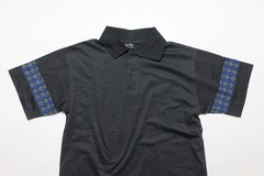 NUMBER NINE (N)INE Black Tribal Polo SHIRT Tee size 1 Small S Rare