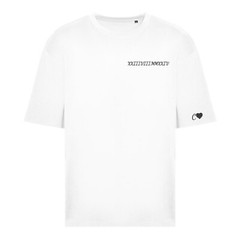 Embroidered Roman Numeral AWDis Unisex Oversize 100 T-Shirt Custom Initial T Top