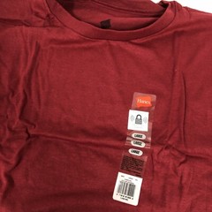 5 Pack Hanes Men’s Comfort Soft Shirts Size Large Burgundy New