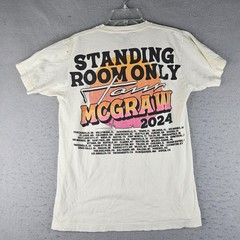 Tim McGraw Shirt Men Medium Cream Standing Room Only Tour 2024 Graphic Tee