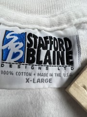 Vintage 1979 Stafford Blaine Shirt Mens XL Queens Never Make Bargains Tee USA