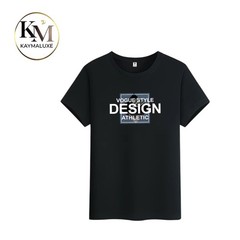 Kaymaluxe Men’s Black Graphic Tee Modern Athletic Streetwear T-Shirt