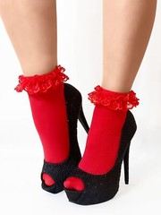Women’s Ruffle Ankle Socks Nylon Lace Frilly Fashion Hosiery Accessories