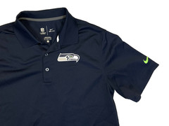 SEATTLE SEAHAWKS Nike NFL FOOTBALL ON-FIELD POLO Golf Course Fan Shirt Men’s S