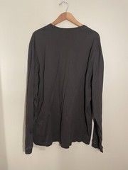 Left Coast Tee Shirt Mens XXL Long Sleeve Stretch Casual Pima Cotton Crew Brown