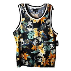 No Boundaries Mesh Tank Size Large(42-44) Skulls & Flowers NEW
