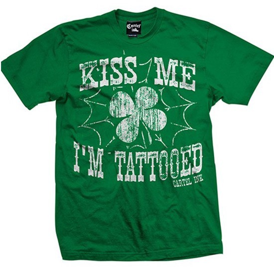 CARTEL INK KISS ME IM TATTOOED TATTOO TATTED GOTH PUNK MENS T TEE SHIRT S-5XL