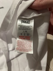 Everlast White T Shirt Adult Athletic Fit Workout