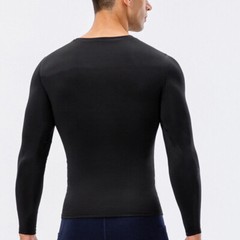 Mens Sports Warmer Long Sleeve Moisture Wicking T-Shirt Gym Tight Liner John Top