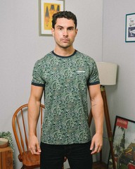 Lambretta Mens Paisley Brand Tee BNWT