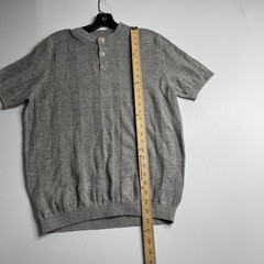 BRUNELLO CUCINELLI Textured Rib Knit T-Shirt Men’s Size US 38 Gray