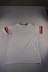 Augusta Sportswear T Shirt Unisex Large White Red Gym Rat Graphic V Neck Casual