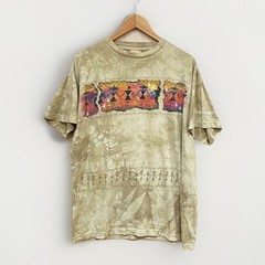 Vintage The Mountain T Shirt Large Leather Tag Grand Canyon Tribal USA Y2K Rare