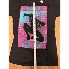 Marvel Black Panther Wakanda Forever Graphic T-Shirt Black Men Medium Zuni New
