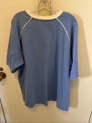 Vintage Foot Locker 2XL Blue Shirt Cotton Raglan Contrast Collar Y2K Streetwear