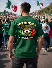 FIFA World Cup 2026 Mexico Soccer Fan T-Shirt MX 26 Graphic Printed Unisex Tee