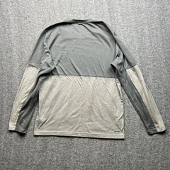 Adidas Shirt Mens Large Gray Climalite Two Tone Long Sleeve Athletic Tee L