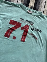 Vintage 1989 San Francisco Earthquake Disaster Newspaper T-Shirt Size Large