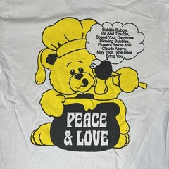Online Ceramics Mushroom Dream Graphic T Shirt White Peace Love Double Sided L