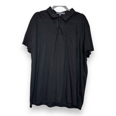 SLATE&STONE BLACK LINEN POLO SHIRT SZ XXL