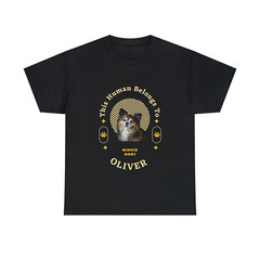Customise Your Pet Photo Unisex T-shirt – This Human Belongs To