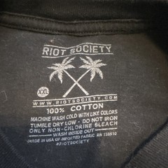 Riot Society Men’s Black Cotton Knit Dragon Yin Yang Graphic Tee XXL