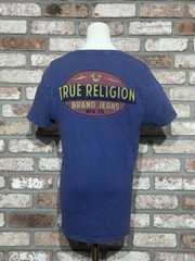 True Religion Vintage T-Shirt, World Tour Design – Size S, Blue & Red, YK2
