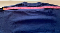 UNITED STATES NAVY Emblem Nautical Eagle Rope & Chain Blue t shirt size M approx