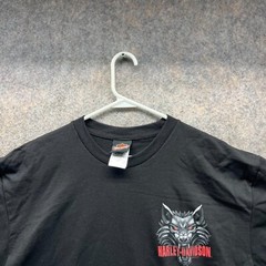 Harley Davidson Shirt Men Large Black Spell Crewneck Wolf Biker 2018 Motorcycle