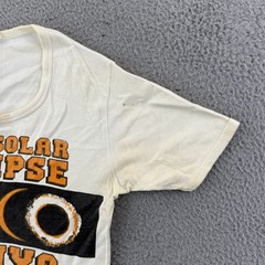 Vintage Kenya Solar Eclipse Shirt Adult Small White Short Sleeve 80s Outdoor USA