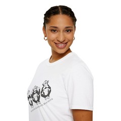 Three Wise Monkeys T-Shirt Funny Graphic Tee See No Evil Hear No Evil Unisex