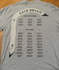 Zach Bryan Shirt Mens L Gray 2023 Tour Double Sided Here to Prove Bull Concerts