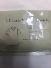 Men’s 4pk V-Neck T-Shirt Goodfellow & Co White 100% Cotton Lightweight Small