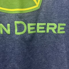 John Deere T Shirt Mens Medium Farmer Tractor Agriculture Outdoor Blue-Grey